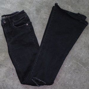 Black flare jeans
